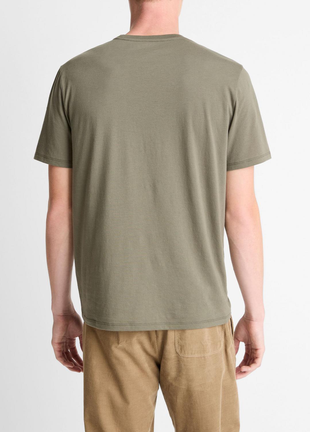 VINCE Pima Cotton Crew Neck T-Shirt in Short Sleeve