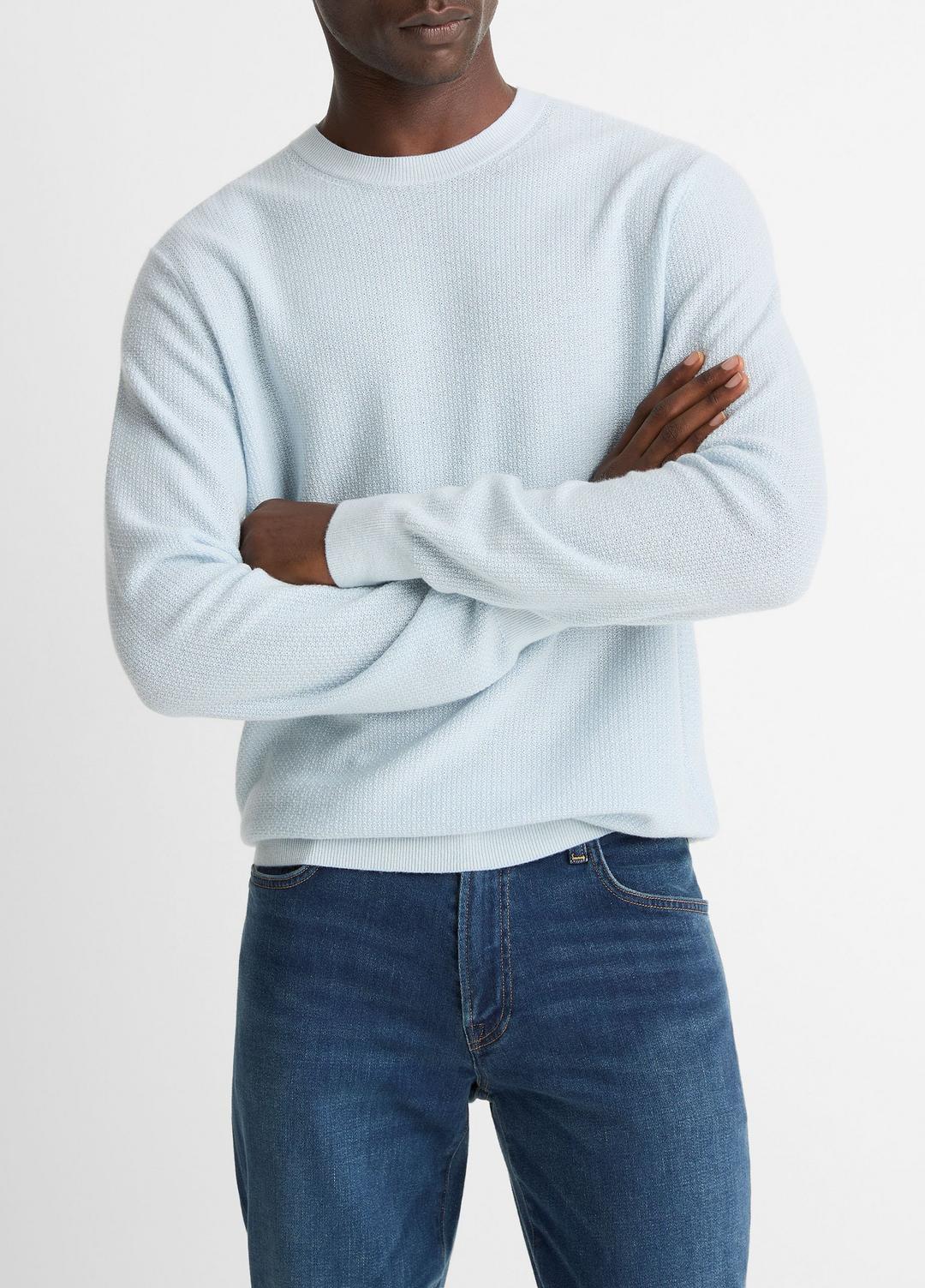 VINCE Geo-Jacquard Wool-Blend Crew Neck Sweater in Crew Neck