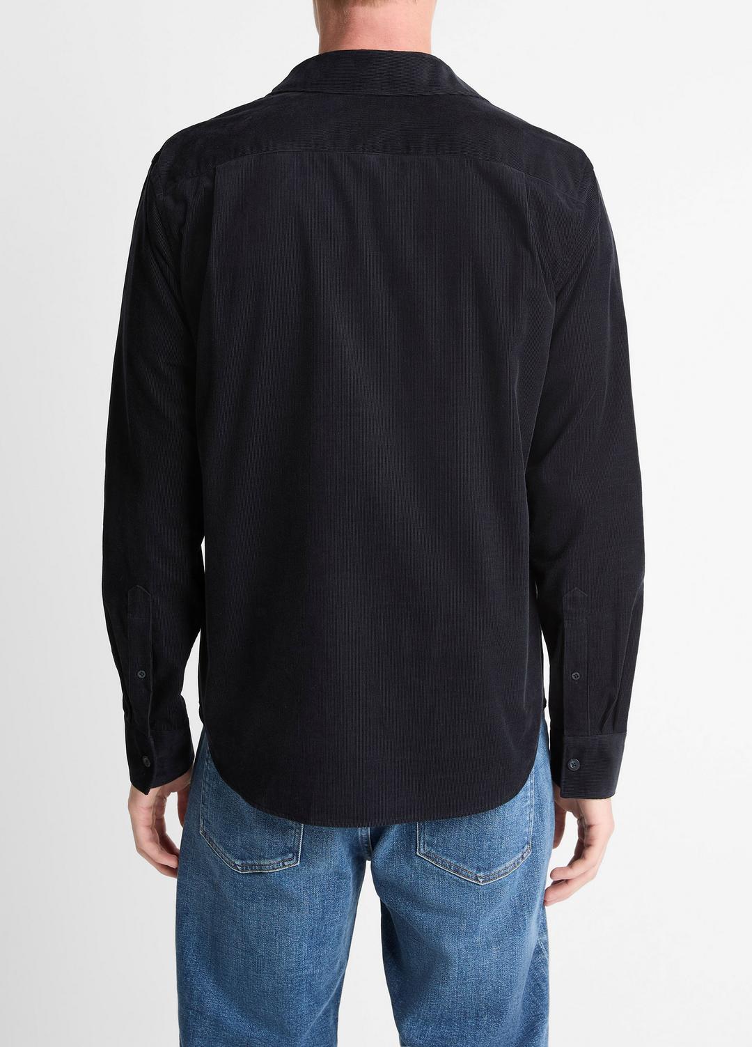 VINCE Italian Cotton Corduroy Button-Front Shirt in Long Sleeve