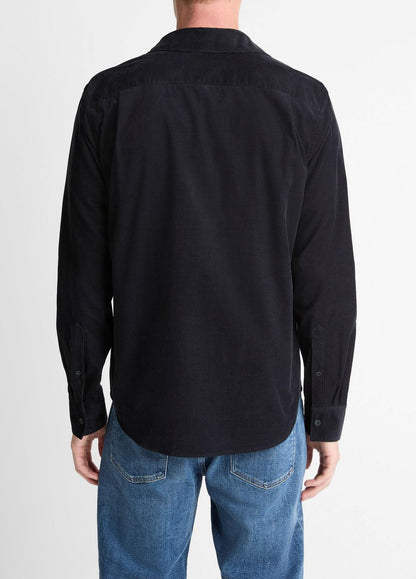 VINCE Italian Cotton Corduroy Button-Front Shirt in Long Sleeve