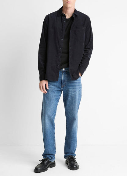 VINCE Italian Cotton Corduroy Button-Front Shirt in Long Sleeve