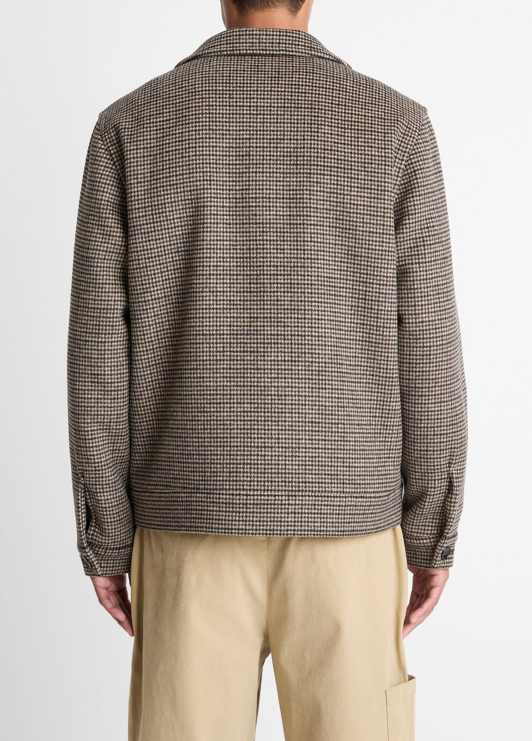 VINCE Houndstooth Bomber Jacket in Jackets