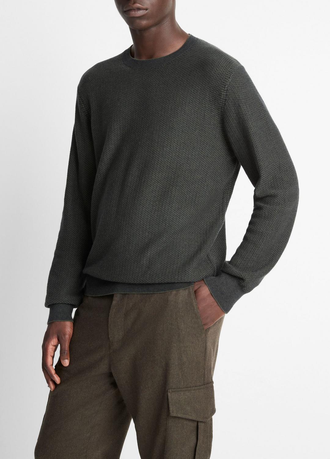 VINCE Geo-Jacquard Wool-Blend Crew Neck Sweater in Crew Neck