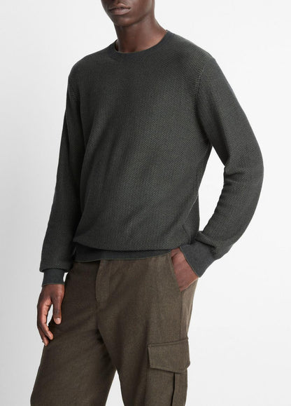 VINCE Geo-Jacquard Wool-Blend Crew Neck Sweater in Crew Neck