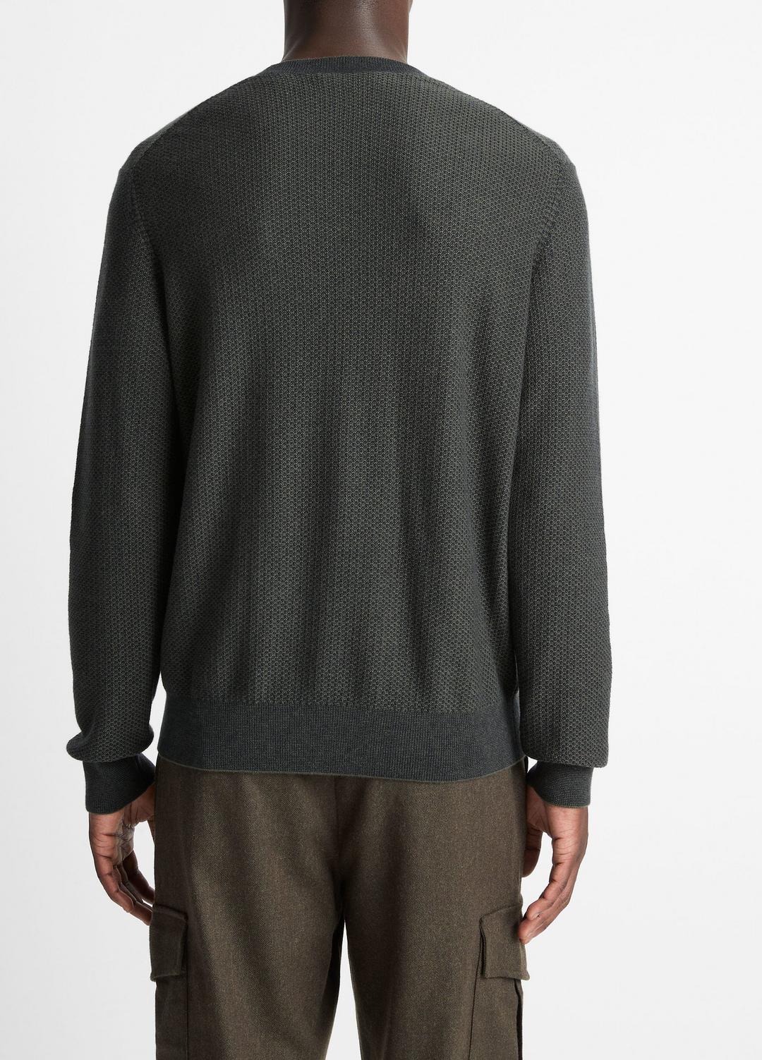 VINCE Geo-Jacquard Wool-Blend Crew Neck Sweater in Crew Neck