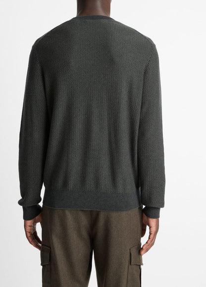 VINCE Geo-Jacquard Wool-Blend Crew Neck Sweater in Crew Neck