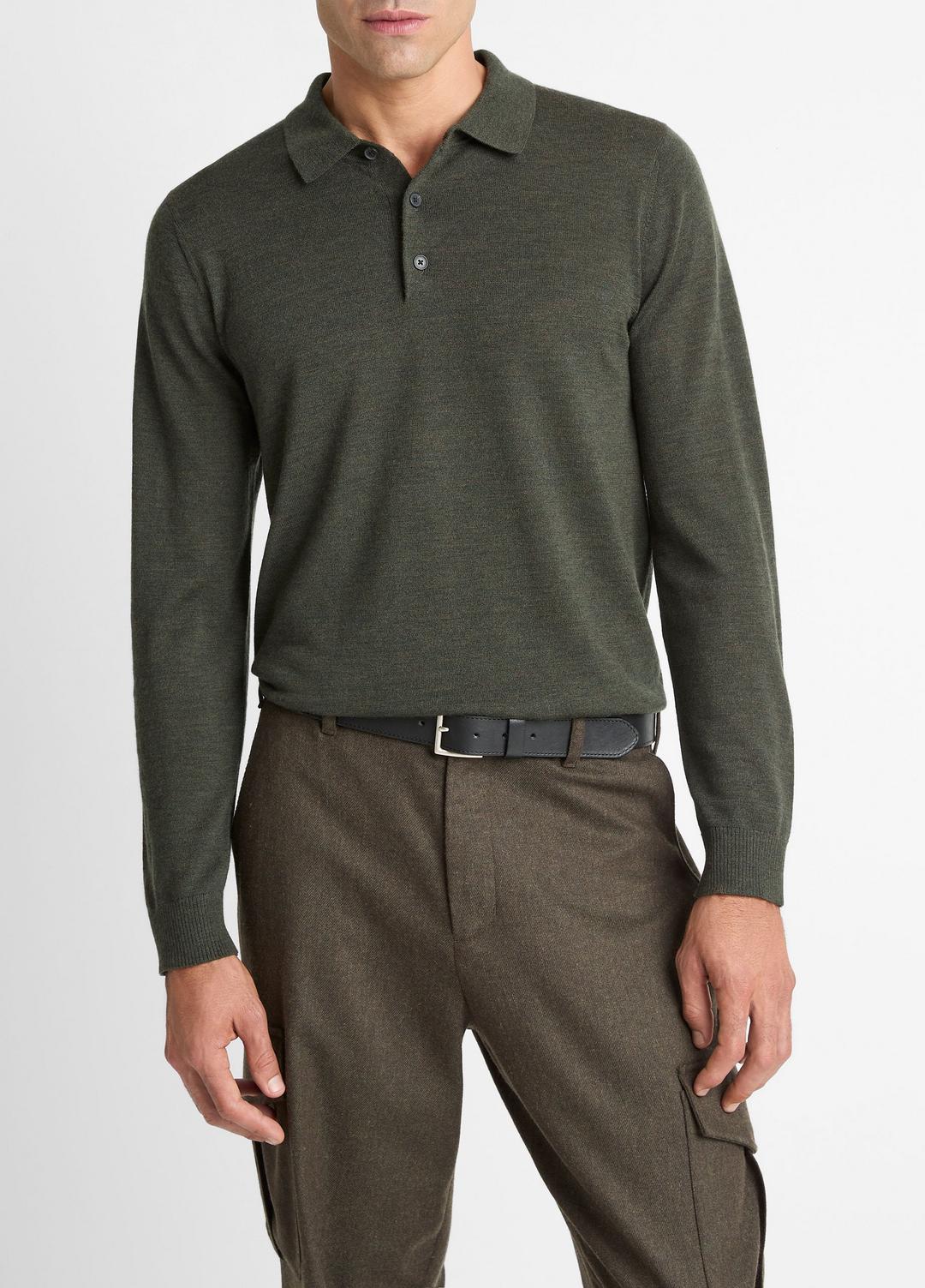 VINCE Wool Polo Sweater in Sweaters