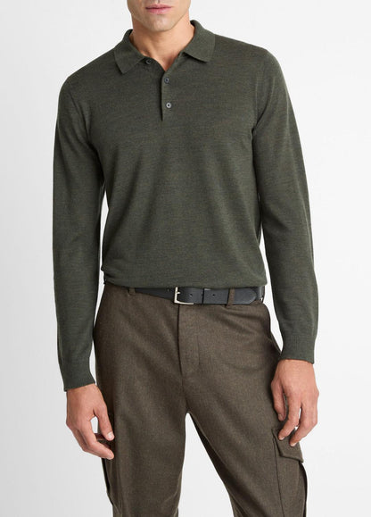 VINCE Wool Polo Sweater in Sweaters