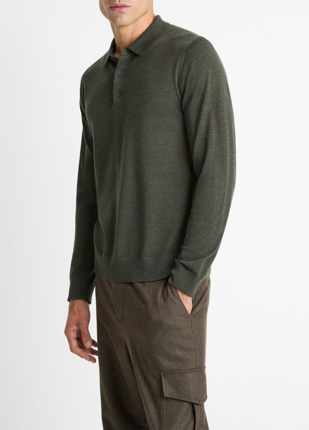 VINCE Wool Polo Sweater in Sweaters