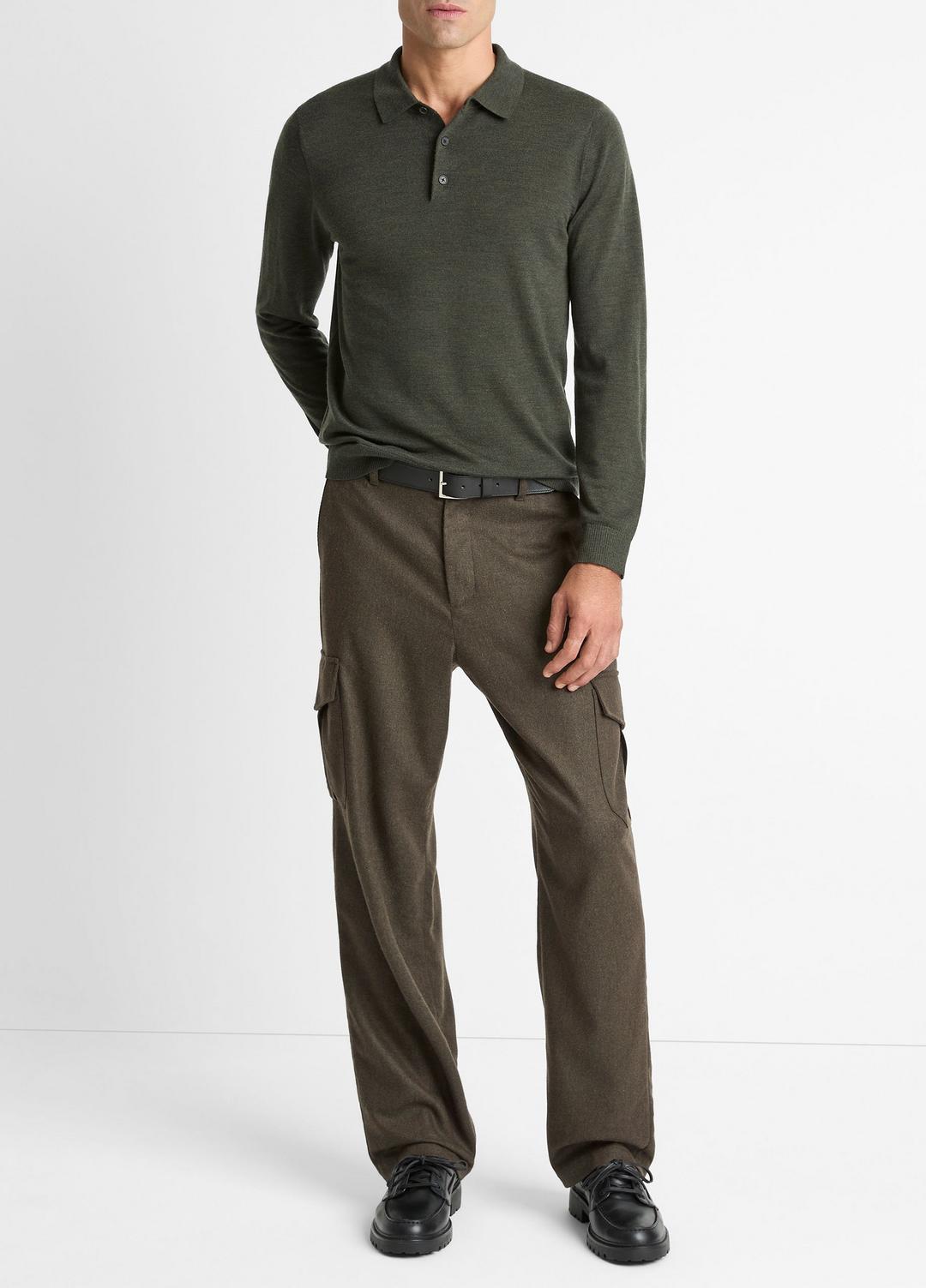 VINCE Wool Polo Sweater in Sweaters