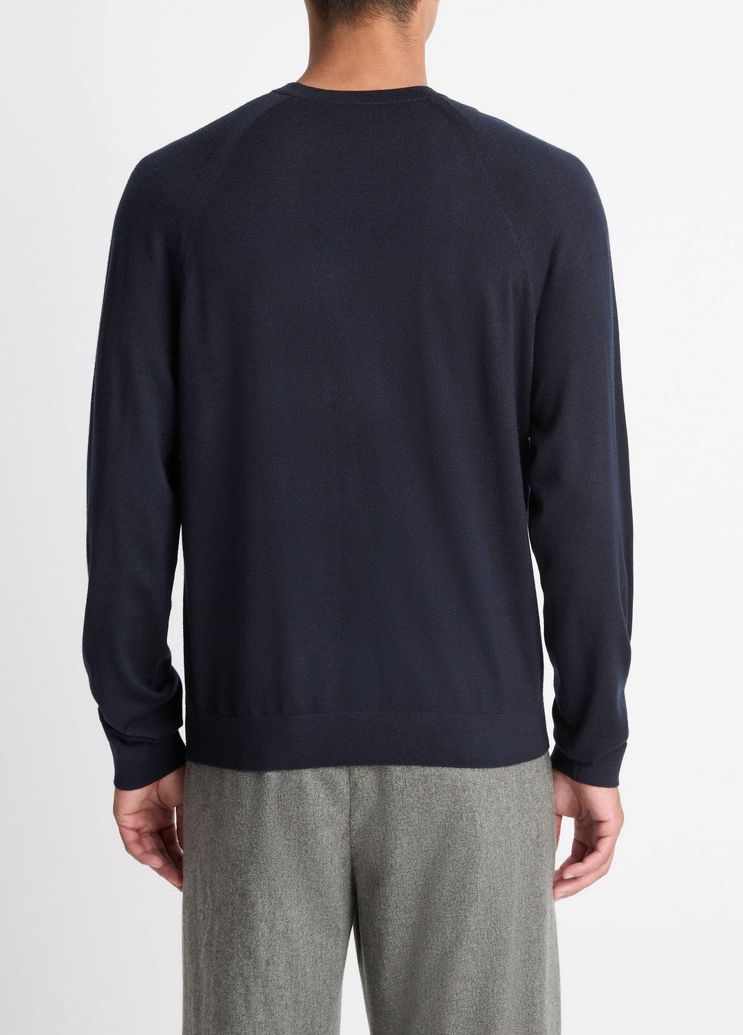 VINCE Featherweight Wool-Cashmere Crew Neck Sweater in Crew Neck