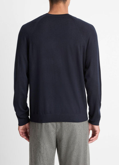 VINCE Featherweight Wool-Cashmere Crew Neck Sweater in Crew Neck