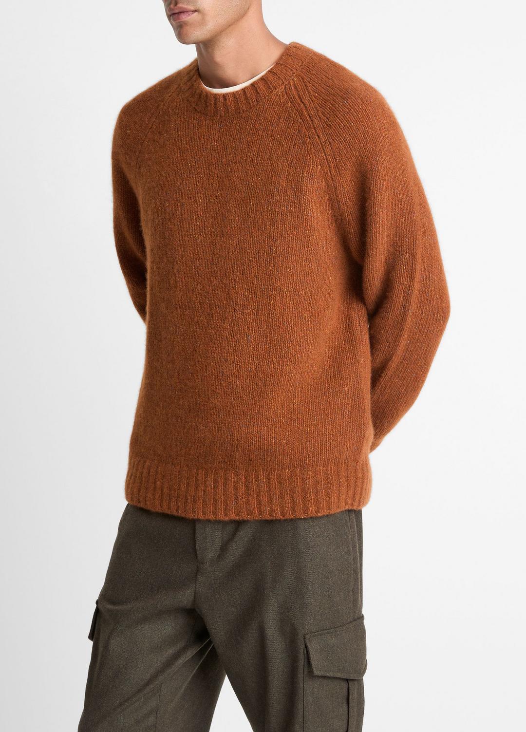 VINCE Donegal Cashmere Raglan-Sleeve Sweater in Crew Neck