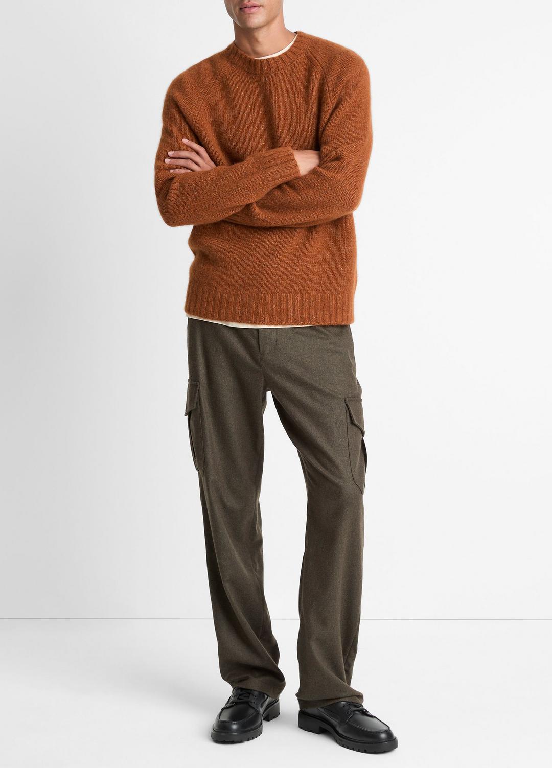 VINCE Donegal Cashmere Raglan-Sleeve Sweater in Crew Neck