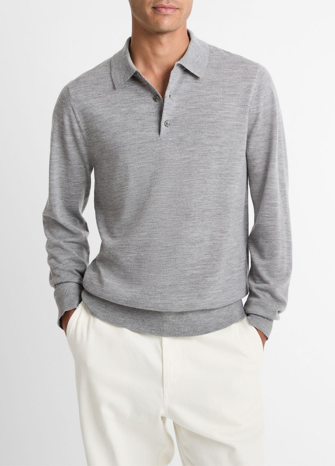 VINCE Wool Polo Sweater in Sweaters