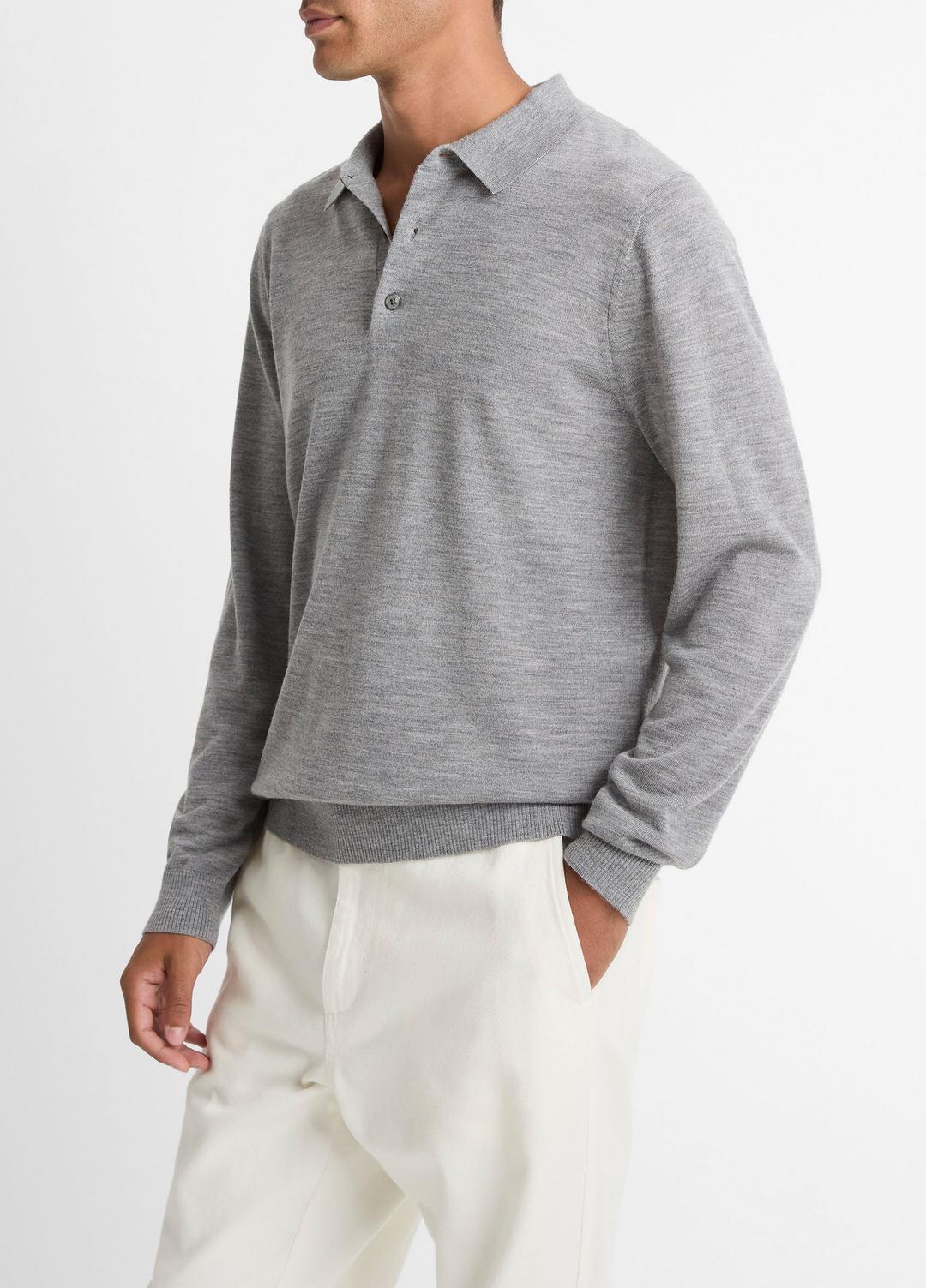 VINCE Wool Polo Sweater in Sweaters