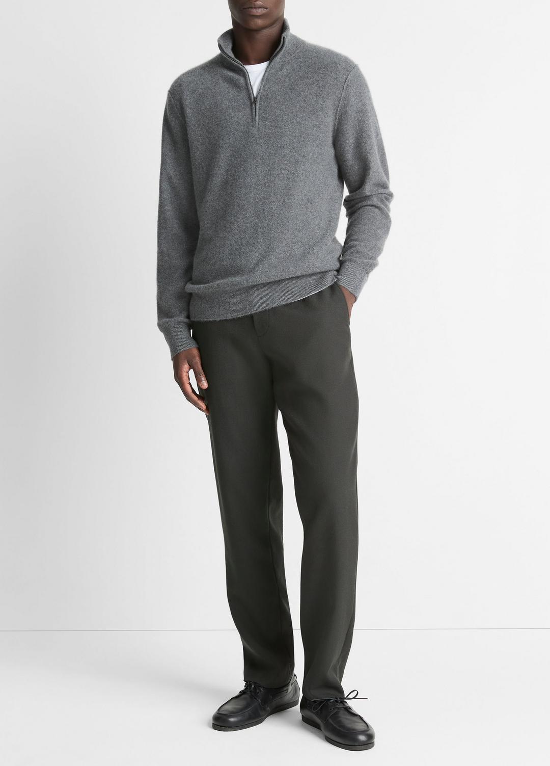 VINCE Plush Cashmere Quarter-Zip Sweater in Quarter Zip