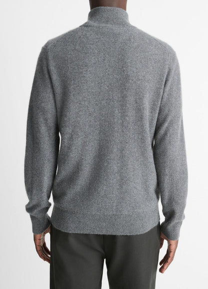 VINCE Plush Cashmere Quarter-Zip Sweater in Quarter Zip
