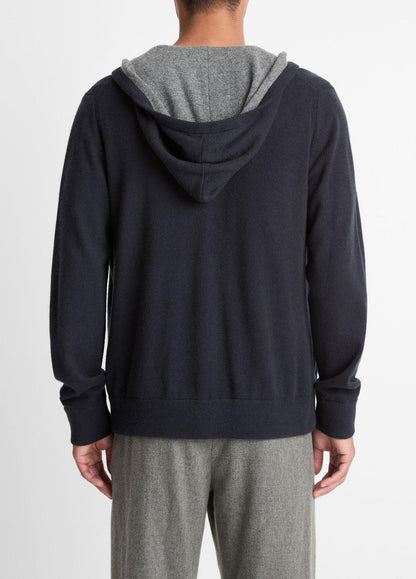 VINCE Cashmere Zip-Front Hoodie in Cashmere
