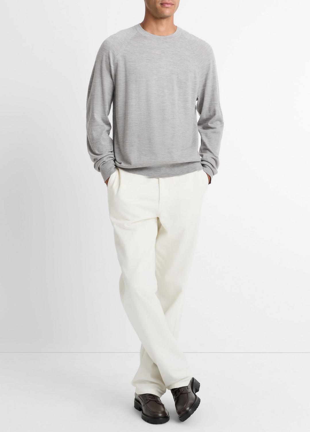 VINCE Featherweight Wool-Cashmere Crew Neck Sweater in Crew Neck