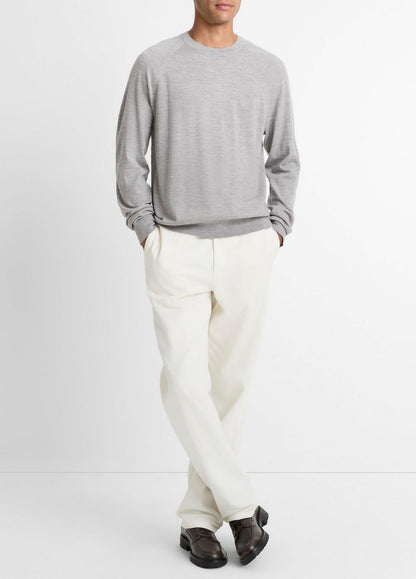 VINCE Featherweight Wool-Cashmere Crew Neck Sweater in Crew Neck