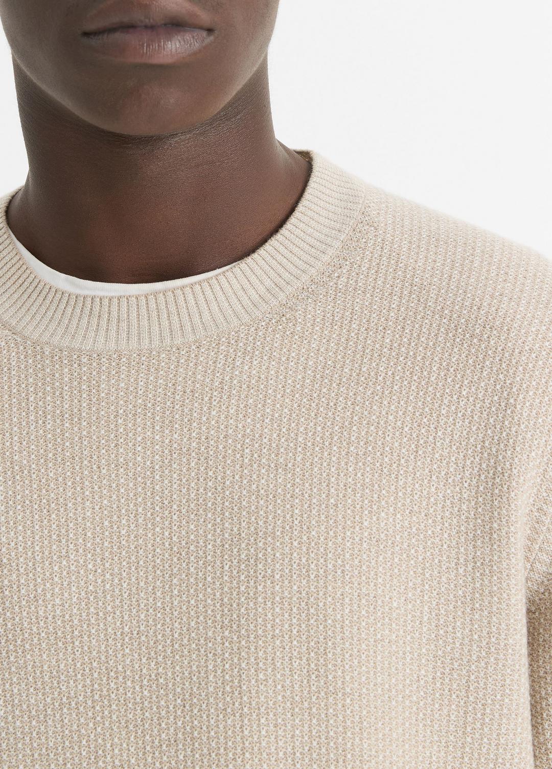 VINCE Geo-Jacquard Wool-Blend Crew Neck Sweater in Crew Neck
