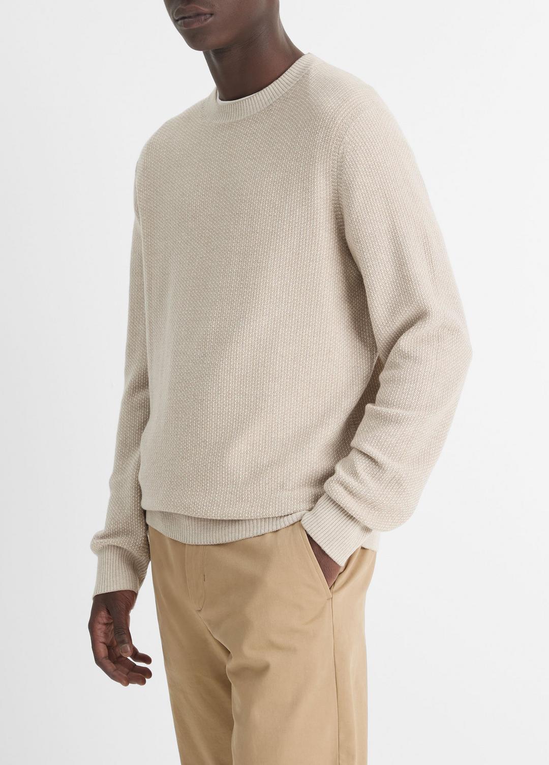 VINCE Geo-Jacquard Wool-Blend Crew Neck Sweater in Crew Neck