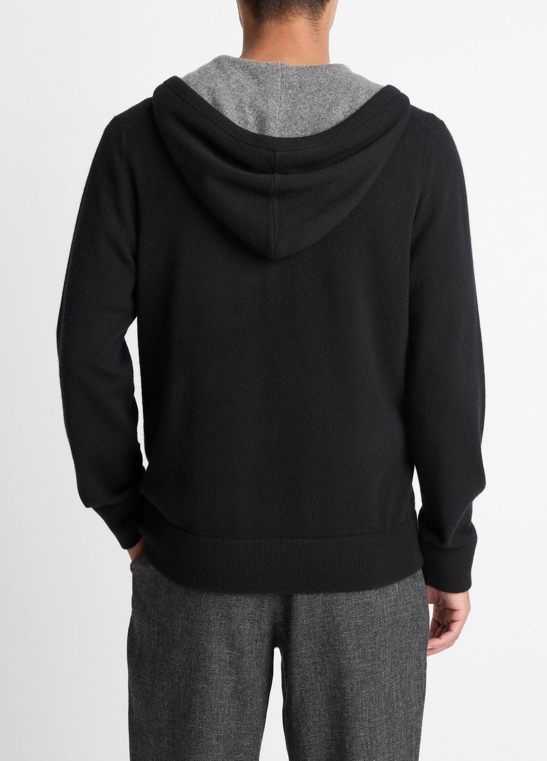 VINCE Cashmere Zip-Front Hoodie in Cashmere