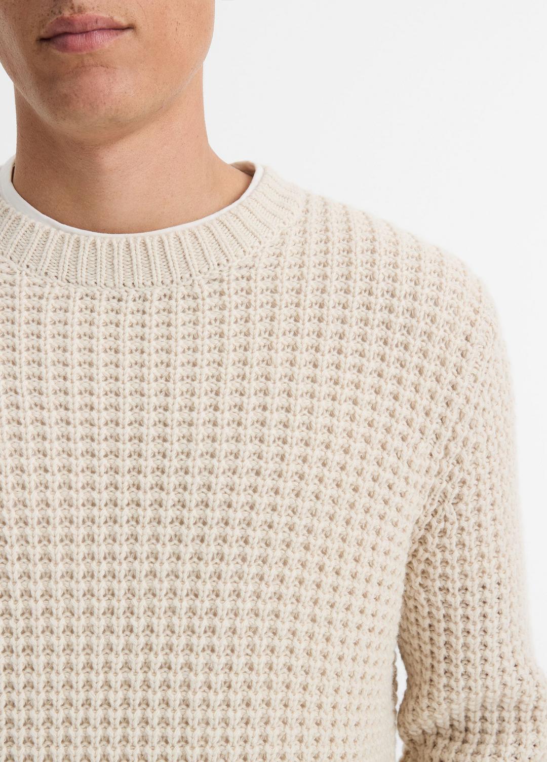 VINCE Macro-Waffle Crew Neck Sweater in Crew Neck