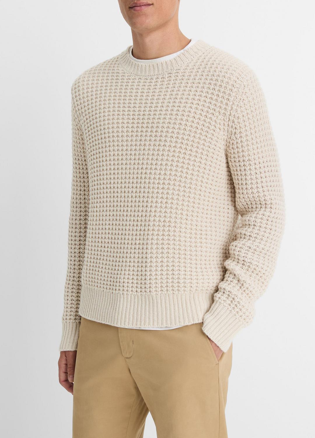 VINCE Macro-Waffle Crew Neck Sweater in Crew Neck