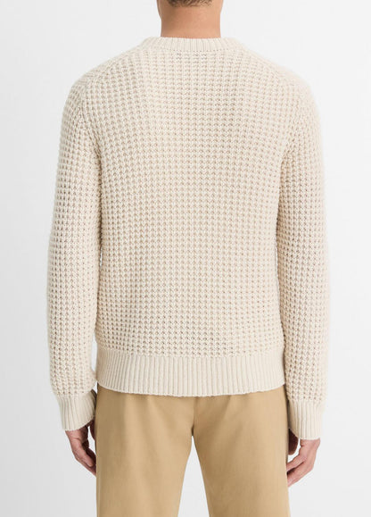 VINCE Macro-Waffle Crew Neck Sweater in Crew Neck