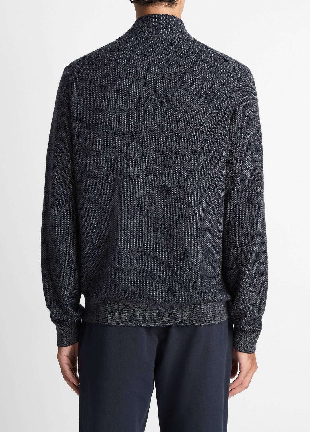 VINCE Geo-Jacquard Wool-Blend Quarter-Zip Sweater in Quarter Zip