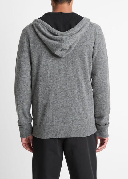 VINCE Cashmere Zip-Front Hoodie in Cashmere