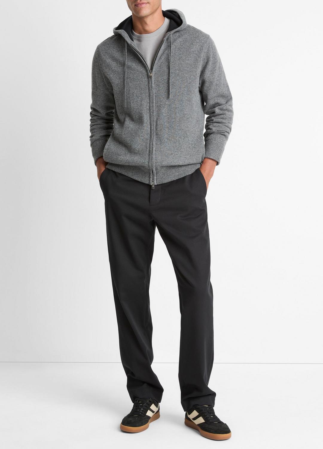 VINCE Cashmere Zip-Front Hoodie in Cashmere