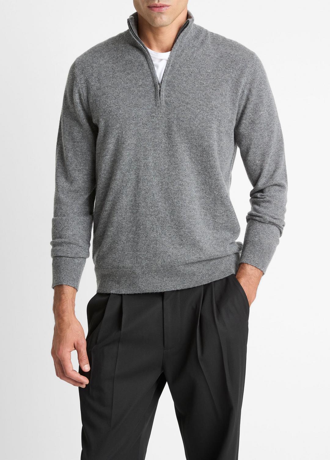 VINCE Cashmere Quarter-Zip Sweater in Quarter Zip