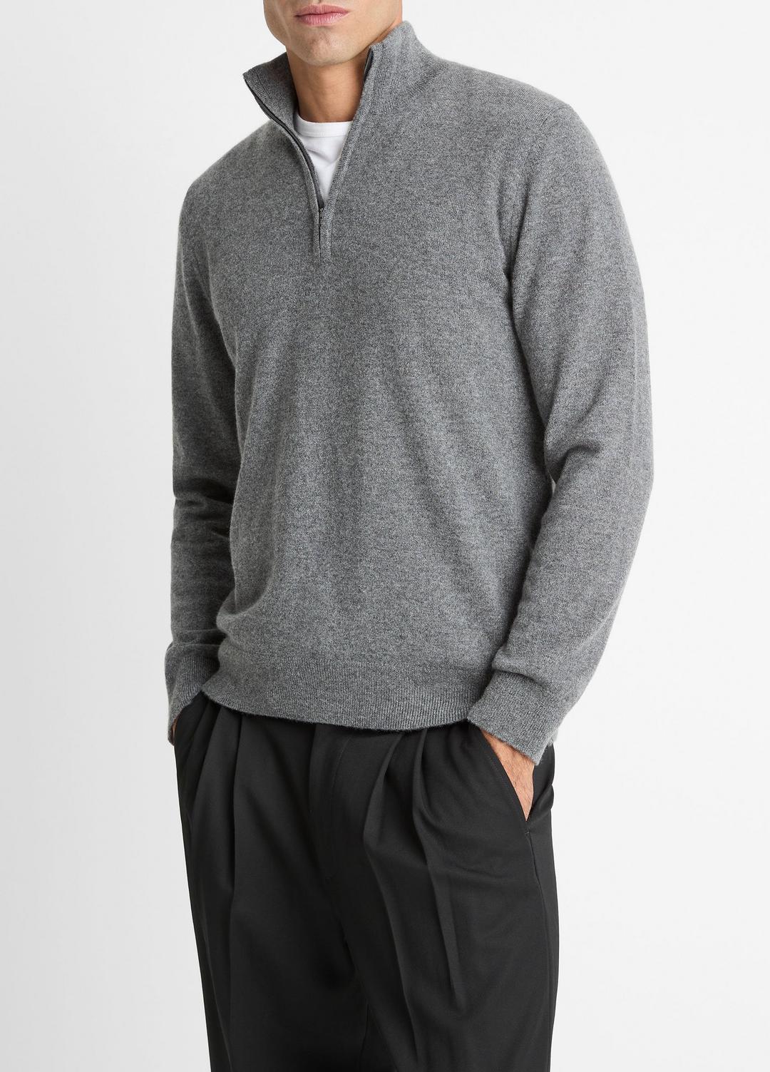 VINCE Cashmere Quarter-Zip Sweater in Quarter Zip