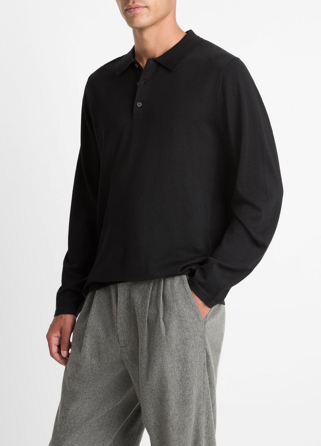 VINCE Wool Polo Sweater in Sweaters
