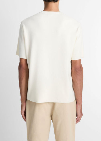 VINCE Milano Short-Sleeve Crew Neck Sweater in Crew Neck