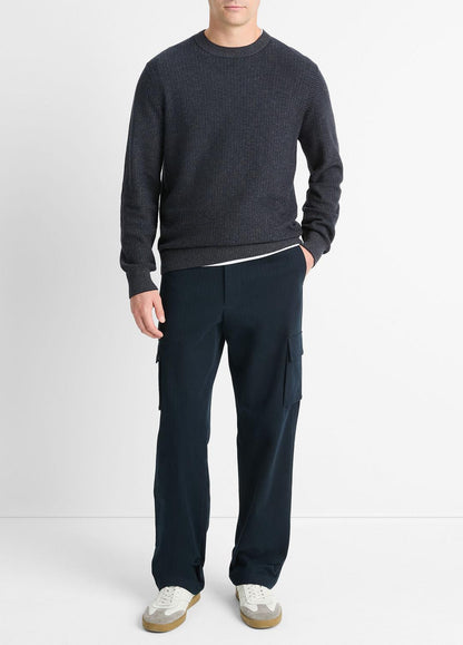 VINCE Geo-Jacquard Wool-Blend Crew Neck Sweater in Crew Neck