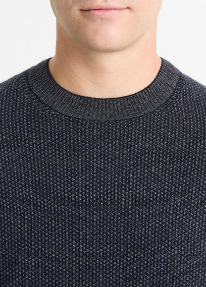 VINCE Geo-Jacquard Wool-Blend Crew Neck Sweater in Crew Neck