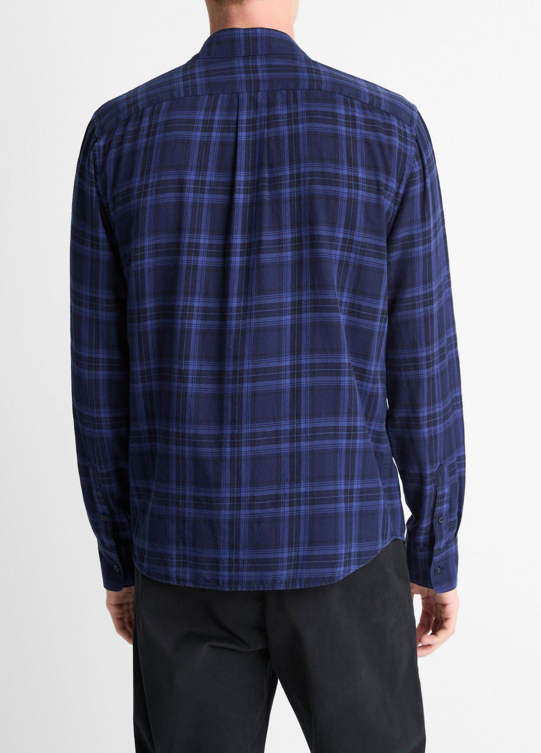 VINCE Big Horn Plaid Cotton Button-Front Shirt in Long Sleeve