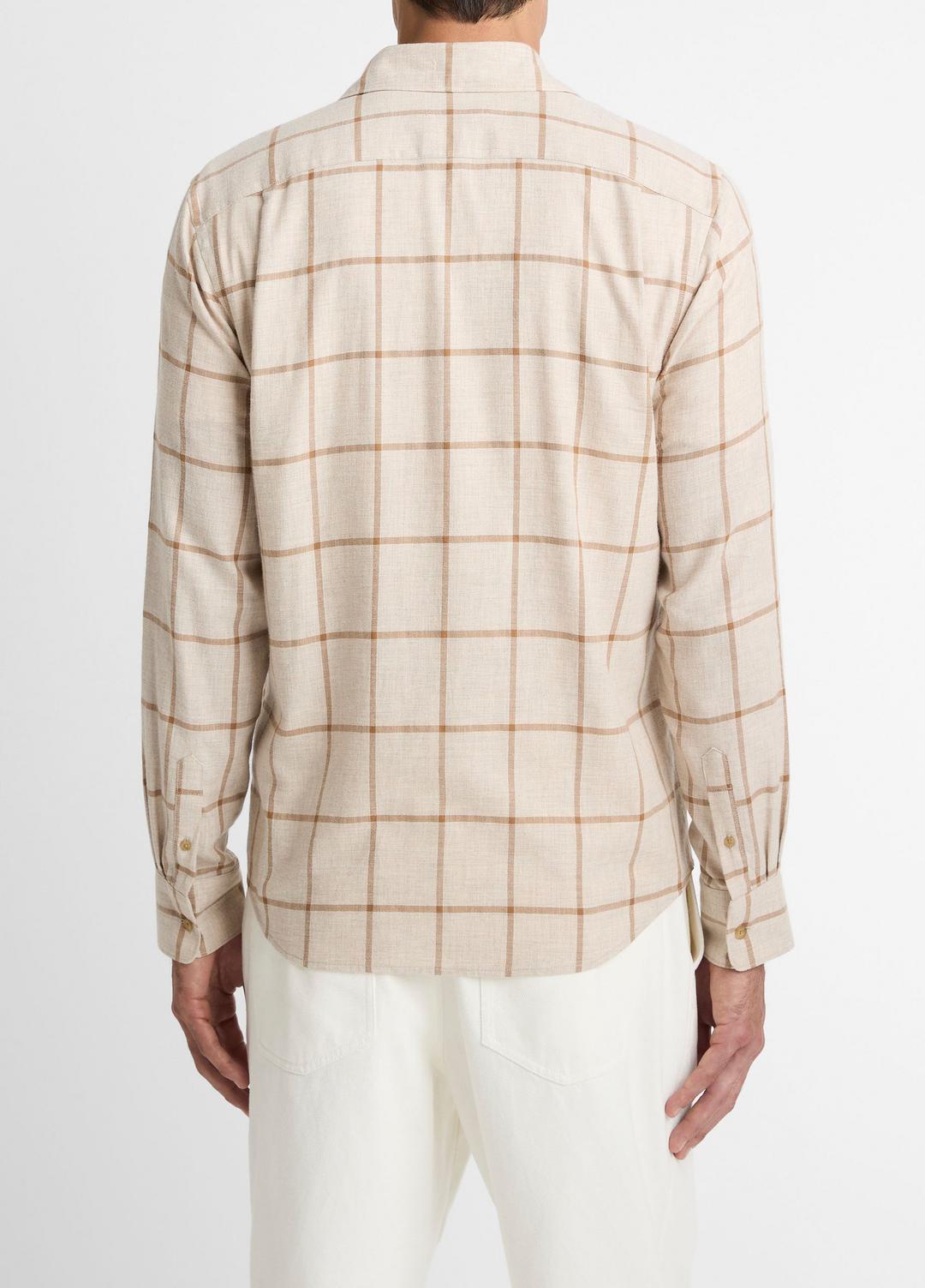 VINCE Rockery Plaid Cotton Button-Front Shirt in Long Sleeve