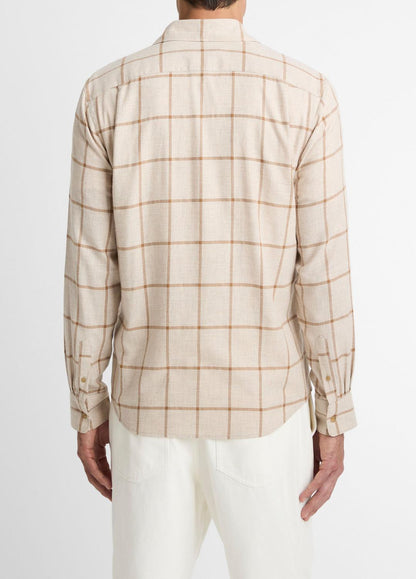 VINCE Rockery Plaid Cotton Button-Front Shirt in Long Sleeve