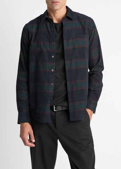 VINCE Holme Plaid Cotton Button-Front Shirt in Long Sleeve