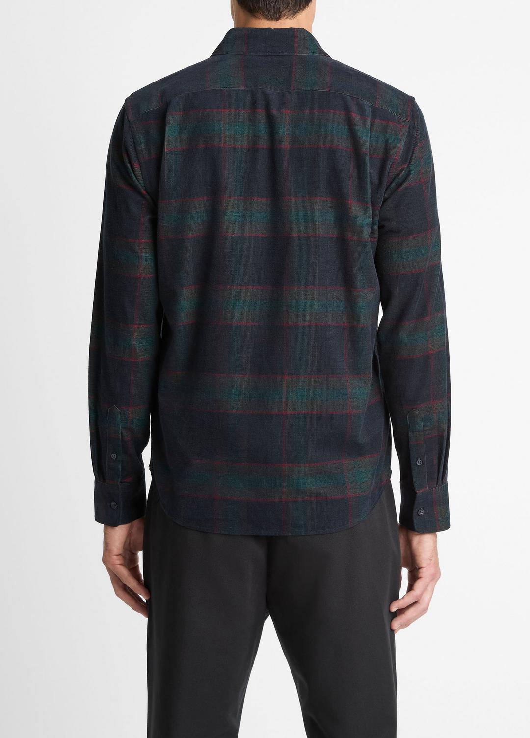 VINCE Holme Plaid Cotton Button-Front Shirt in Long Sleeve