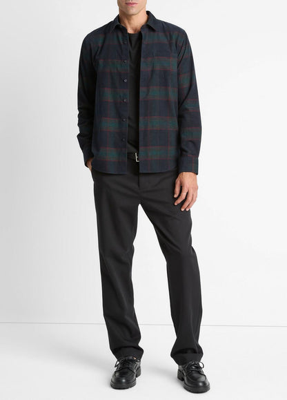 VINCE Holme Plaid Cotton Button-Front Shirt in Long Sleeve