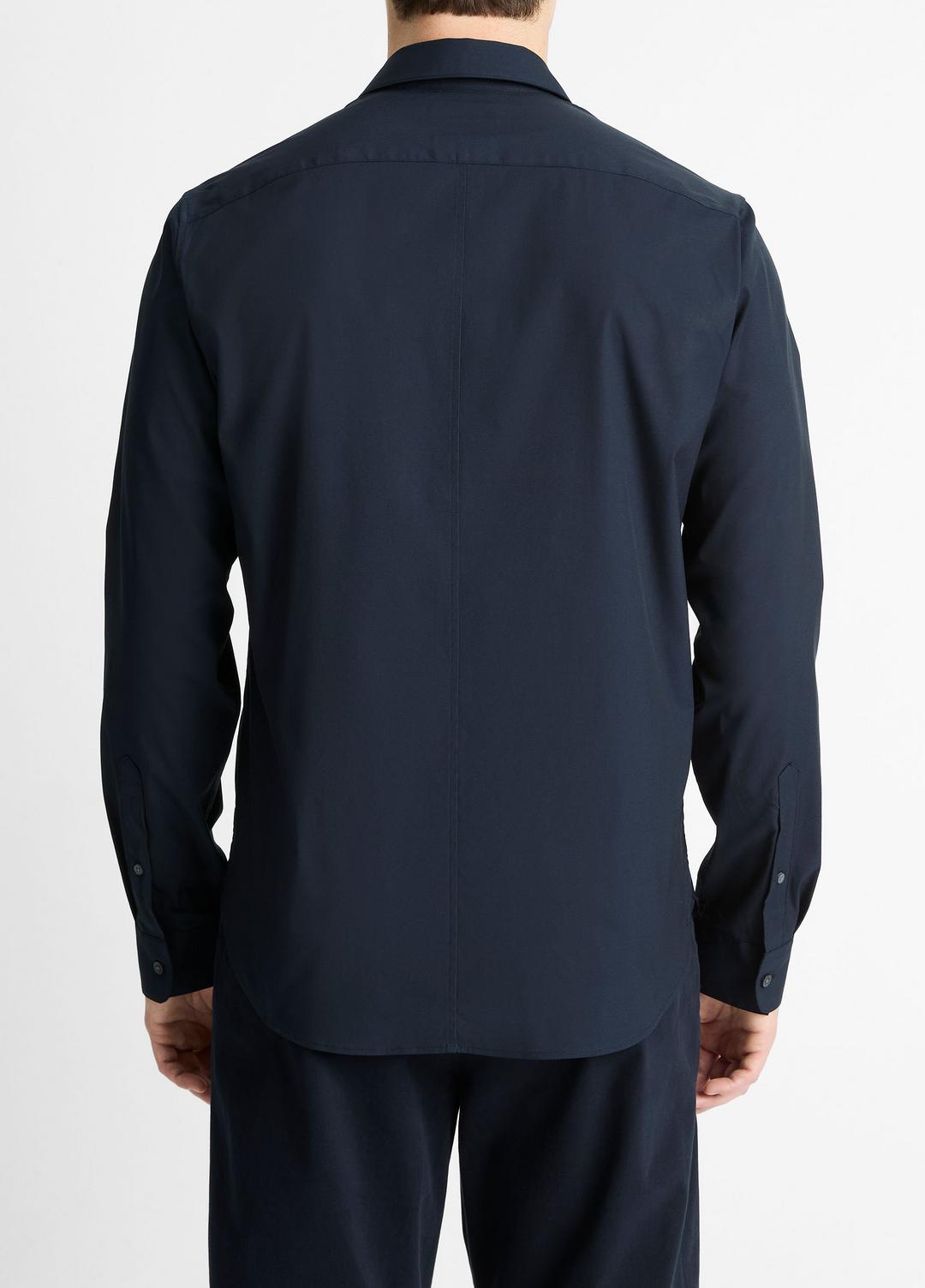 VINCE Stretch-Cotton Poplin Shirt in Long Sleeve