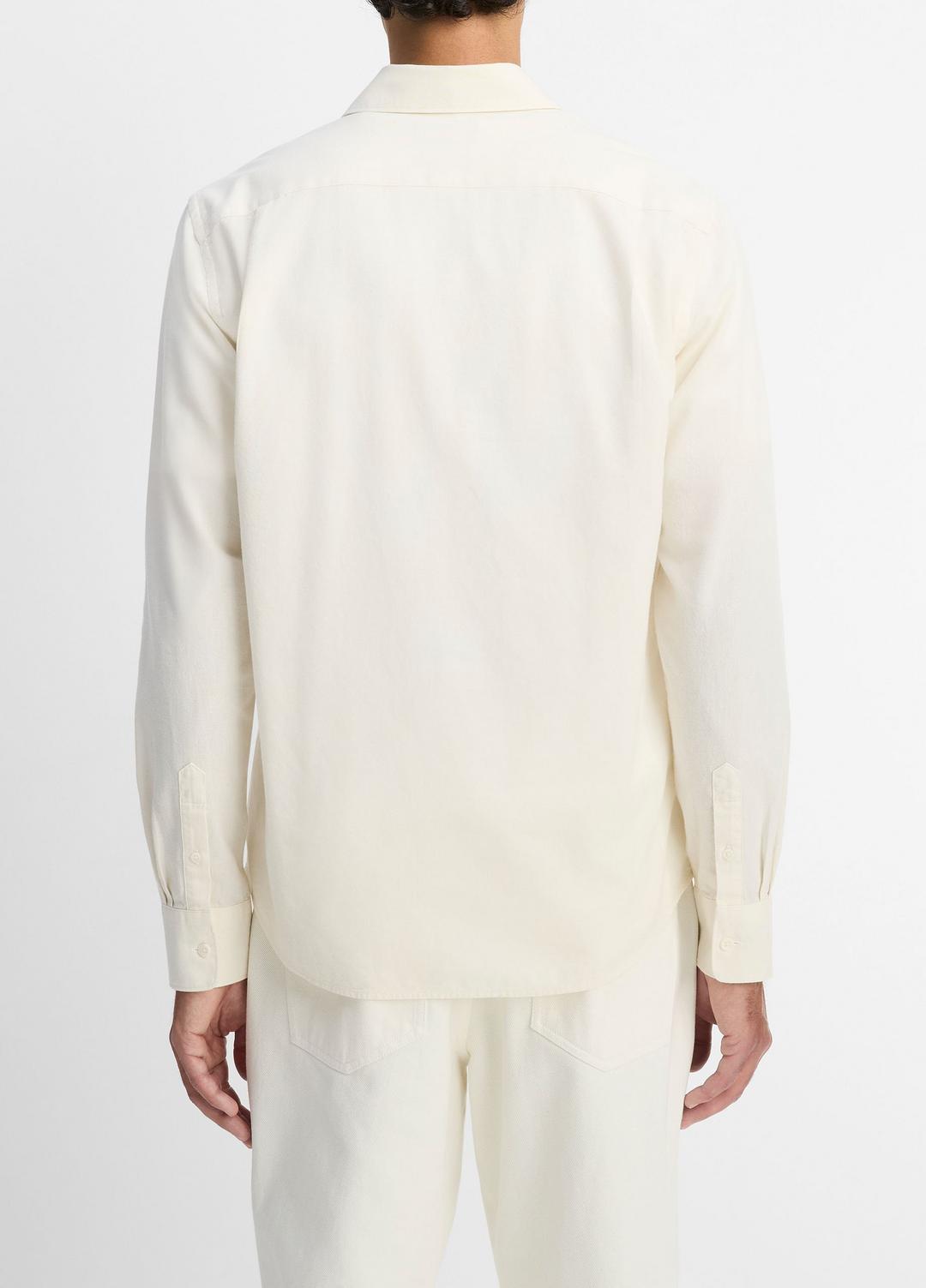 VINCE Cotton Chambray Button-Front Shirt in Long Sleeve