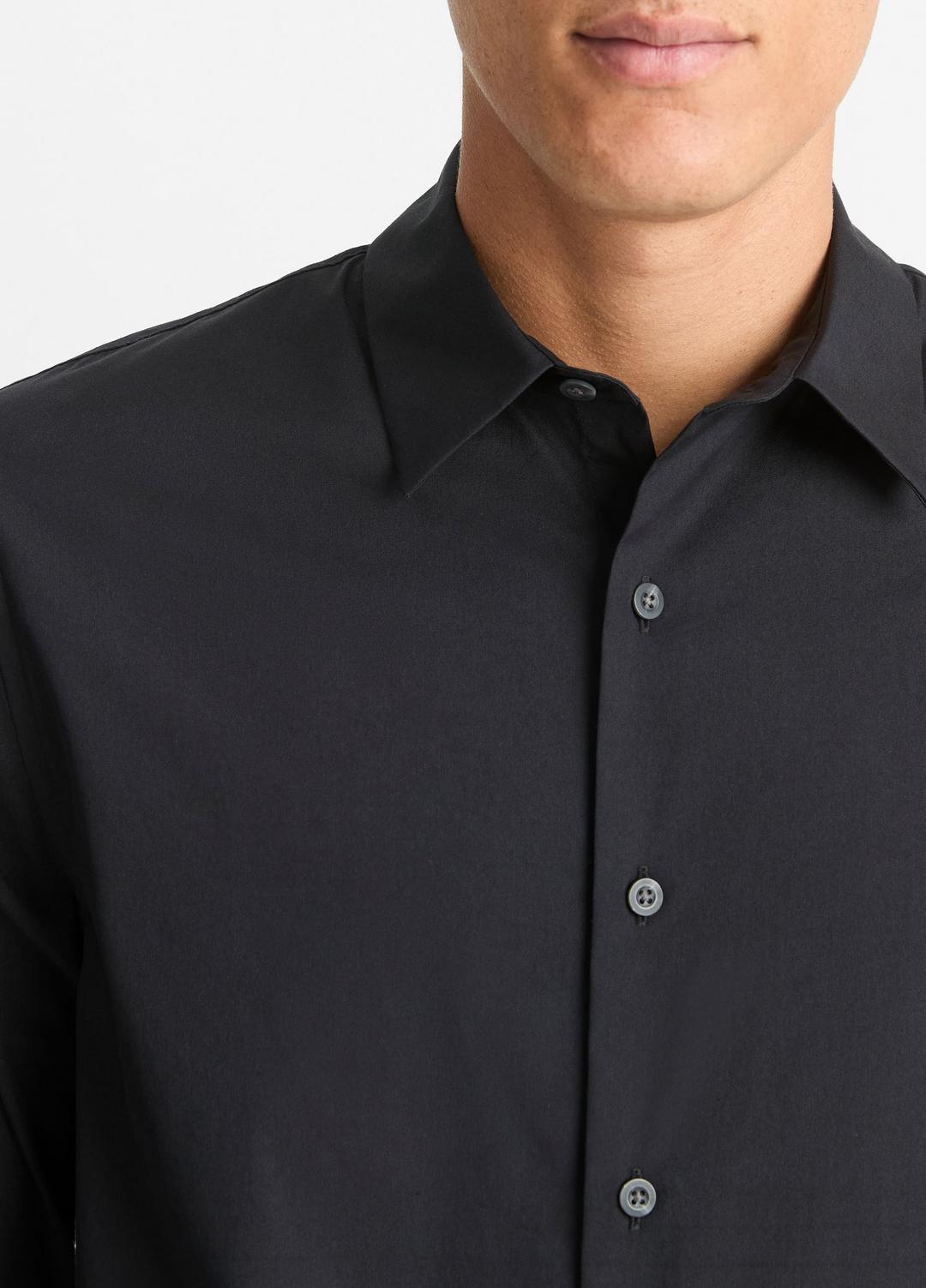 VINCE Stretch-Cotton Poplin Shirt in Long Sleeve