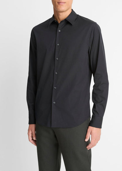 VINCE Stretch-Cotton Poplin Shirt in Long Sleeve